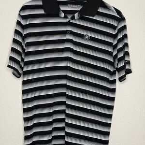 Nike Black Striped Men's Polo Shirt